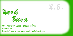 mark busa business card
