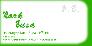 mark busa business card